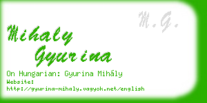 mihaly gyurina business card